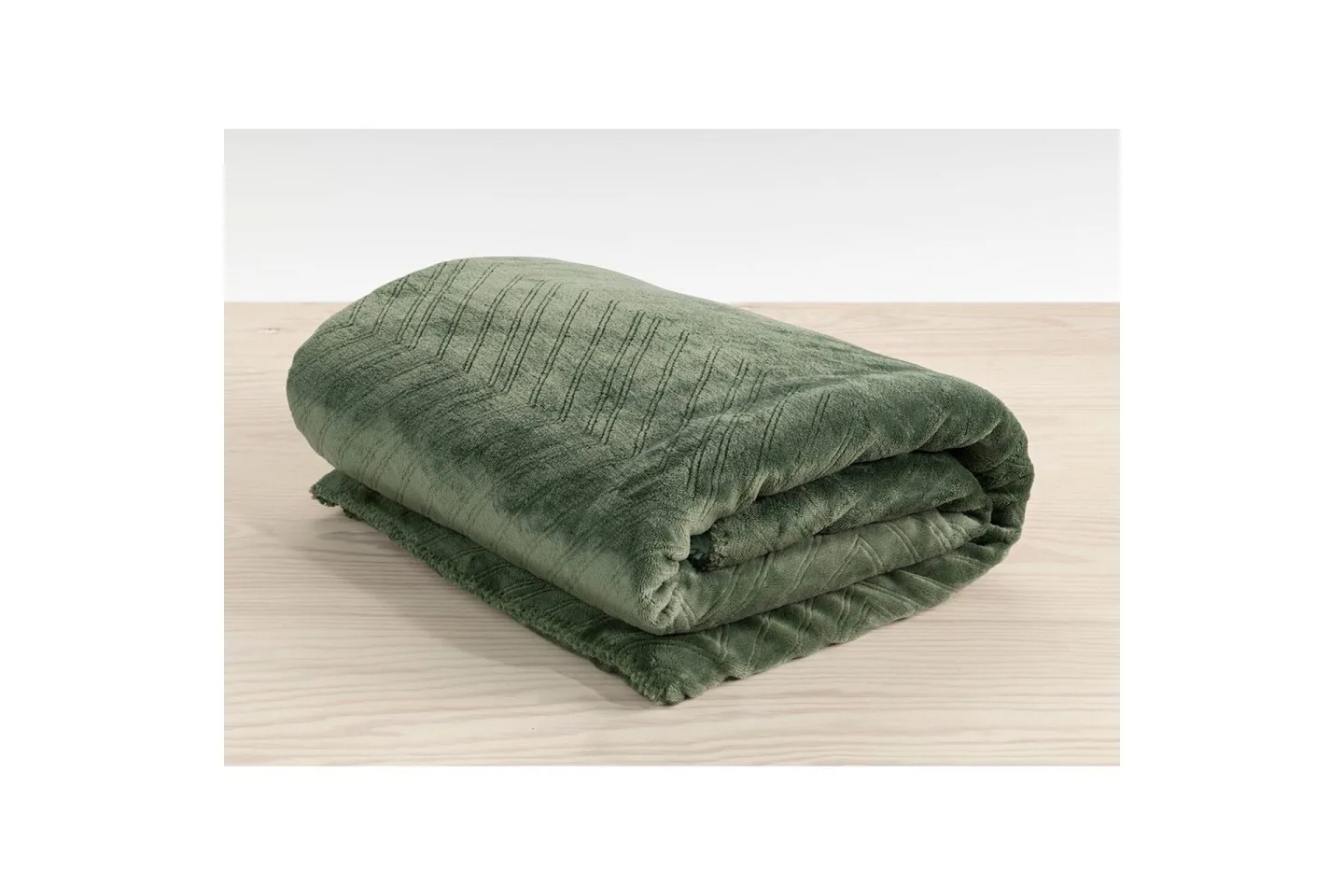 Pläd Sherpa 130 x 170 cm - Grön