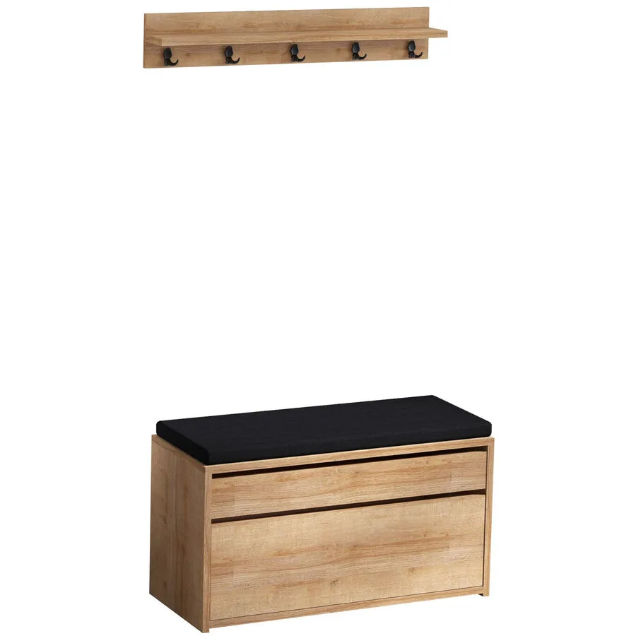 Garderobenmöbel Yemek eiche Melamin H 42 cm
