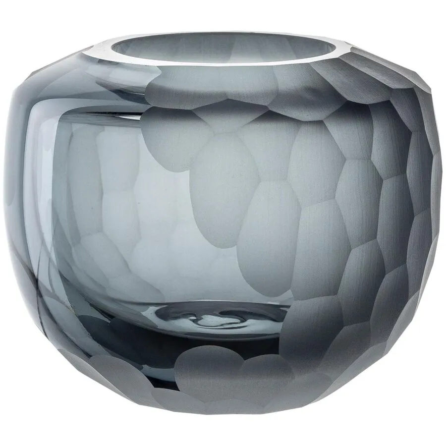 Vase Leonardo anthrazit Glas D 11 H 10 cm