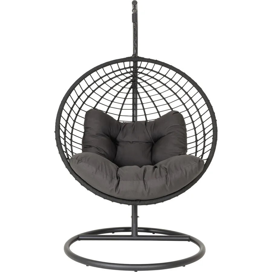 Hängesessel Joela Schwarz Stahl 115 cm 114 cm