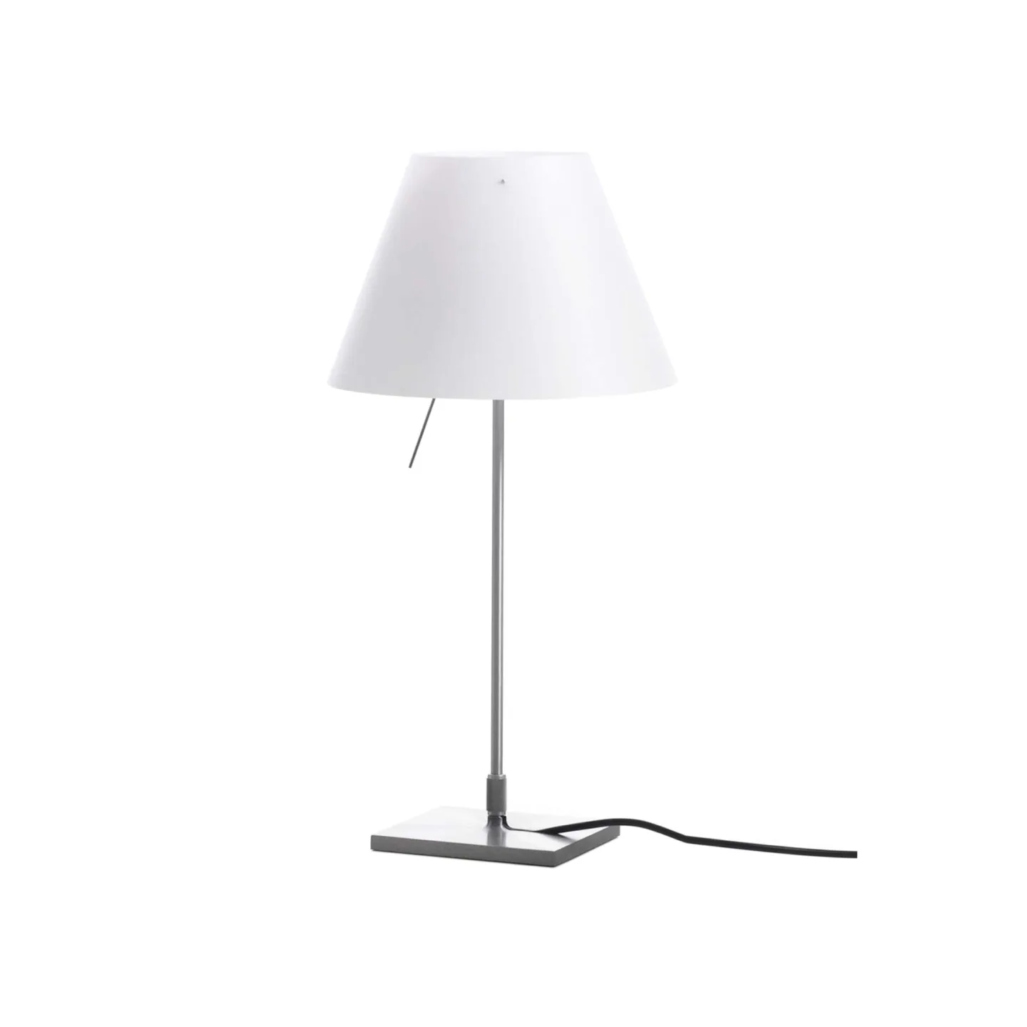 Luceplan - Costanzina Table D13pi White Shade / Alu - Bordslampor - Paolo Rizzatto - Silver,Vit
