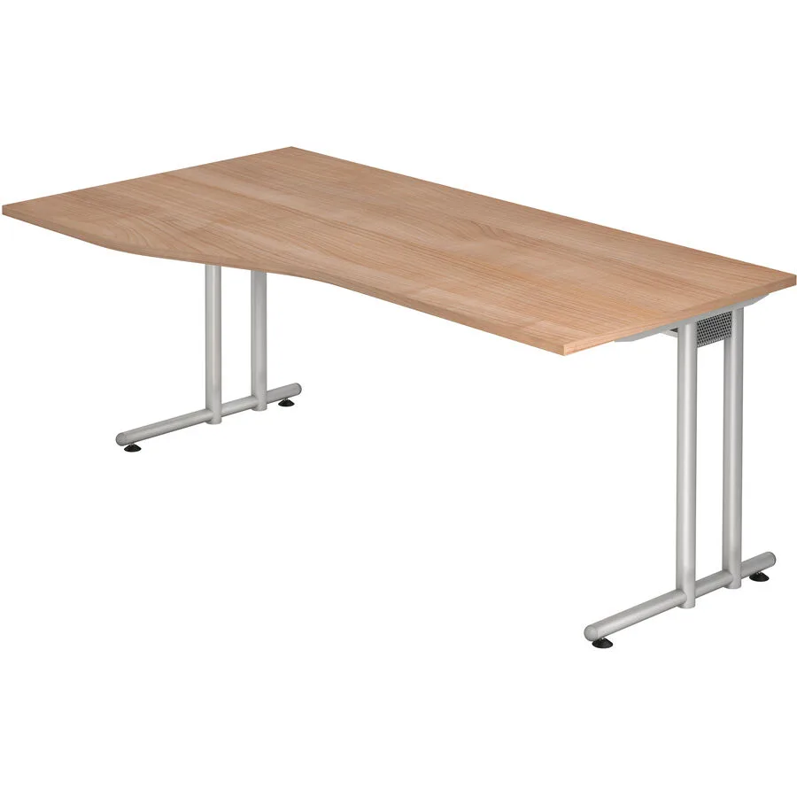 Schreibtisch Office nussbaum Holzwerkstoff B 180 T 100 cm