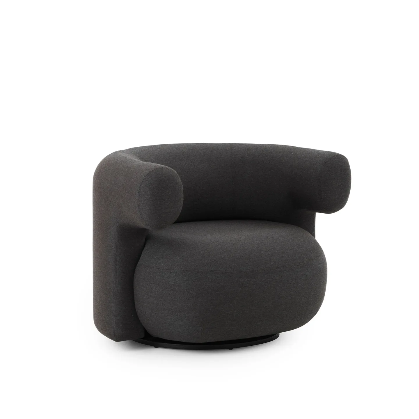 Normann Copenhagen - Burra lounge stol roterbar utomhus Natté - Fåtöljer utomhus - Simon Legald - Metall
