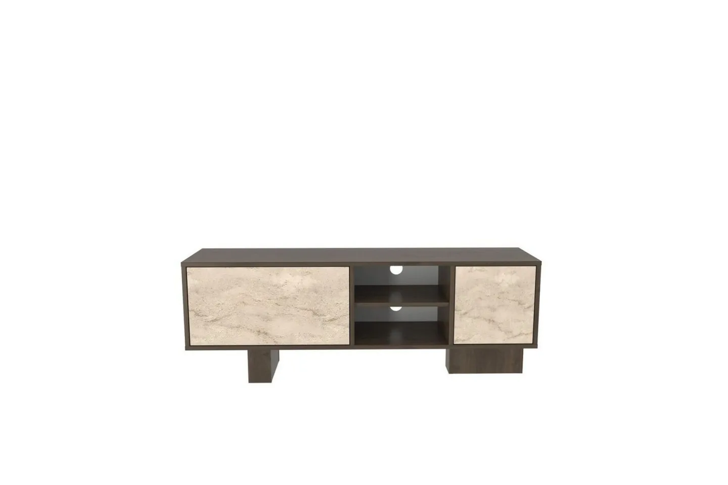 Dargaville Tv-bänk 150 cm - Valnöt/Travertine