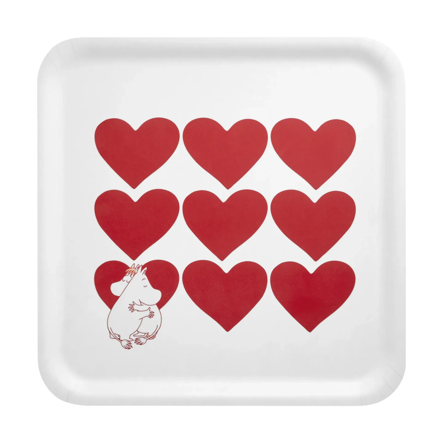 Muurla Moomin Tablett 33x33 cm Heart