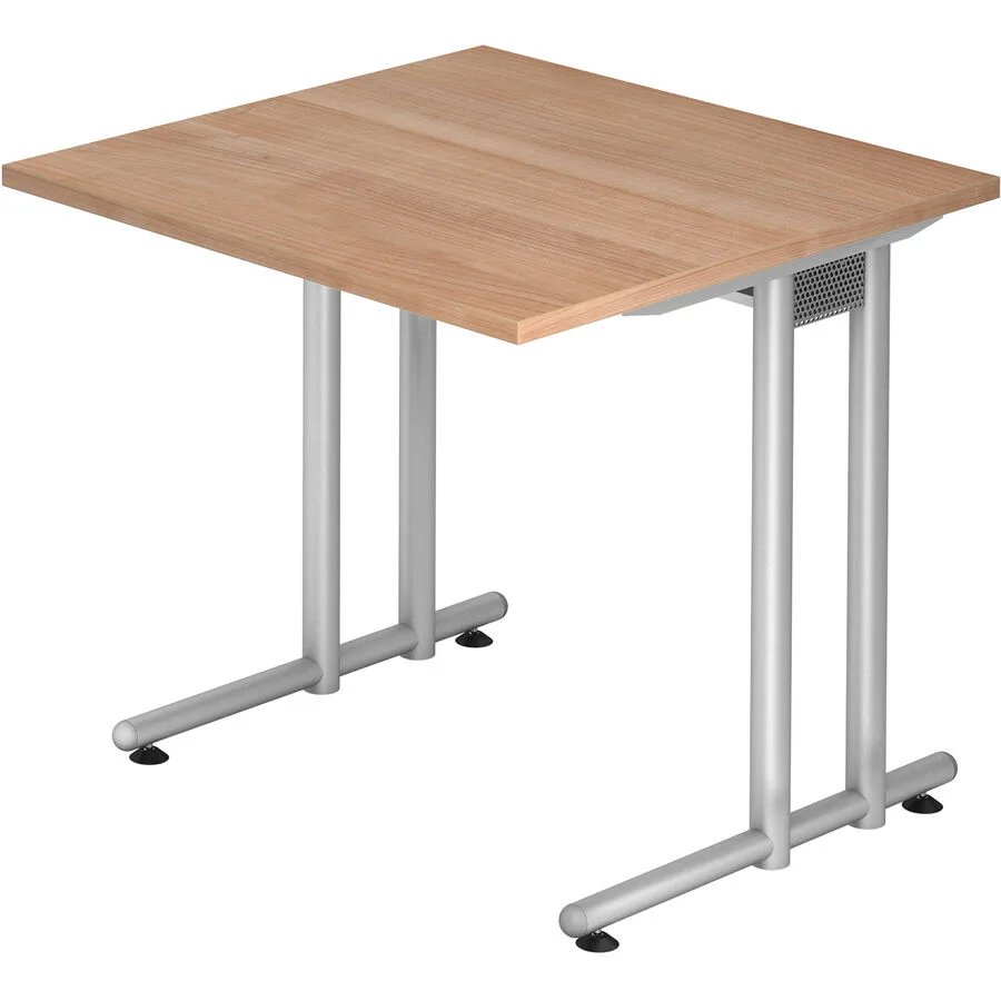 Schreibtisch Office nussbaum Holzwerkstoff B 80 T 80 cm