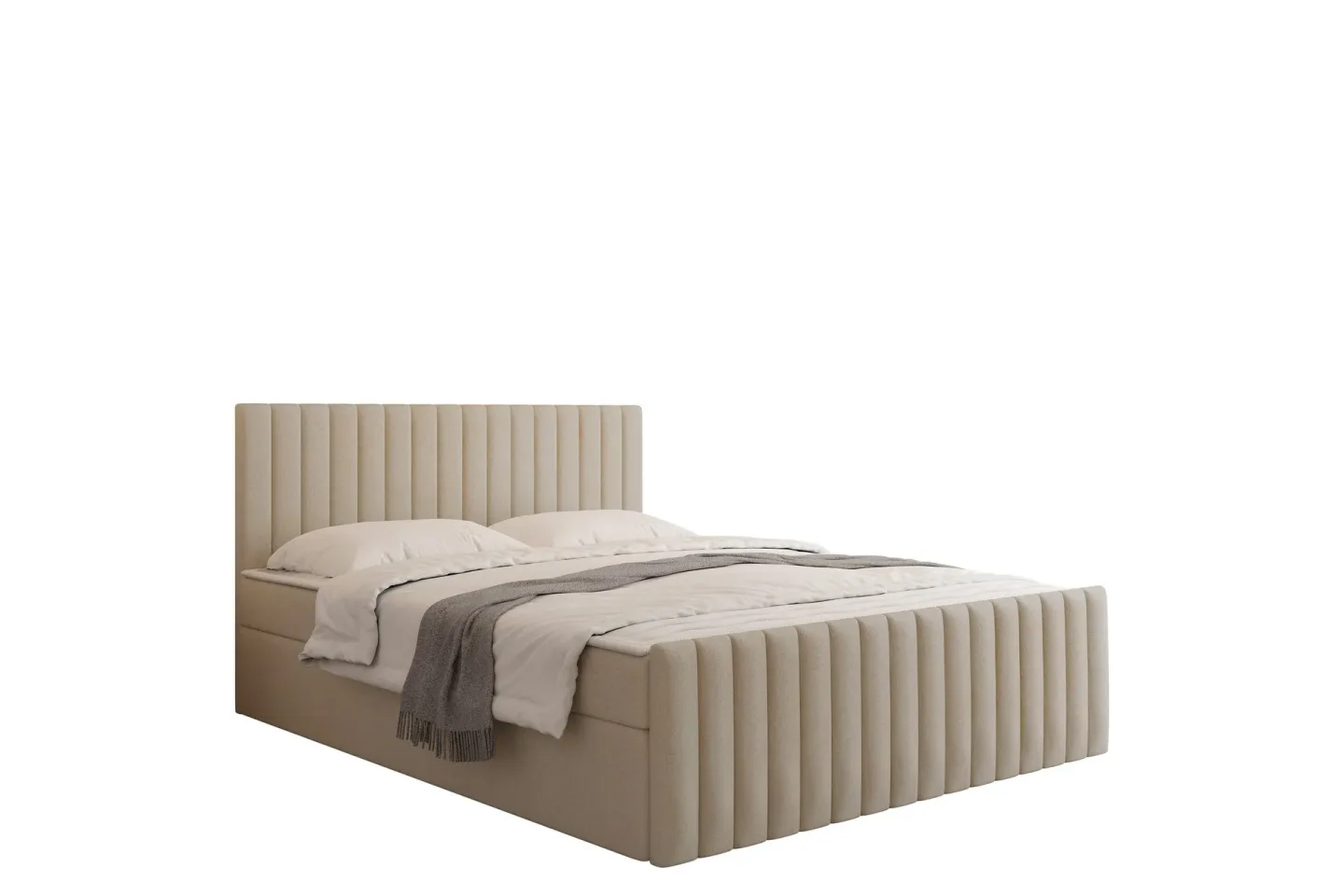 Calrosor Sängpaket Kontinentalsäng med Förvaring 160x200 cm - Beige