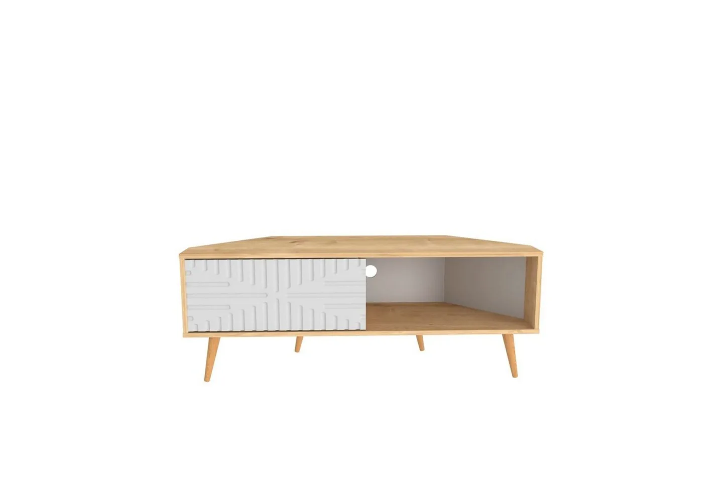 Abbas Tv-bänk 140 cm - Ek/Vit