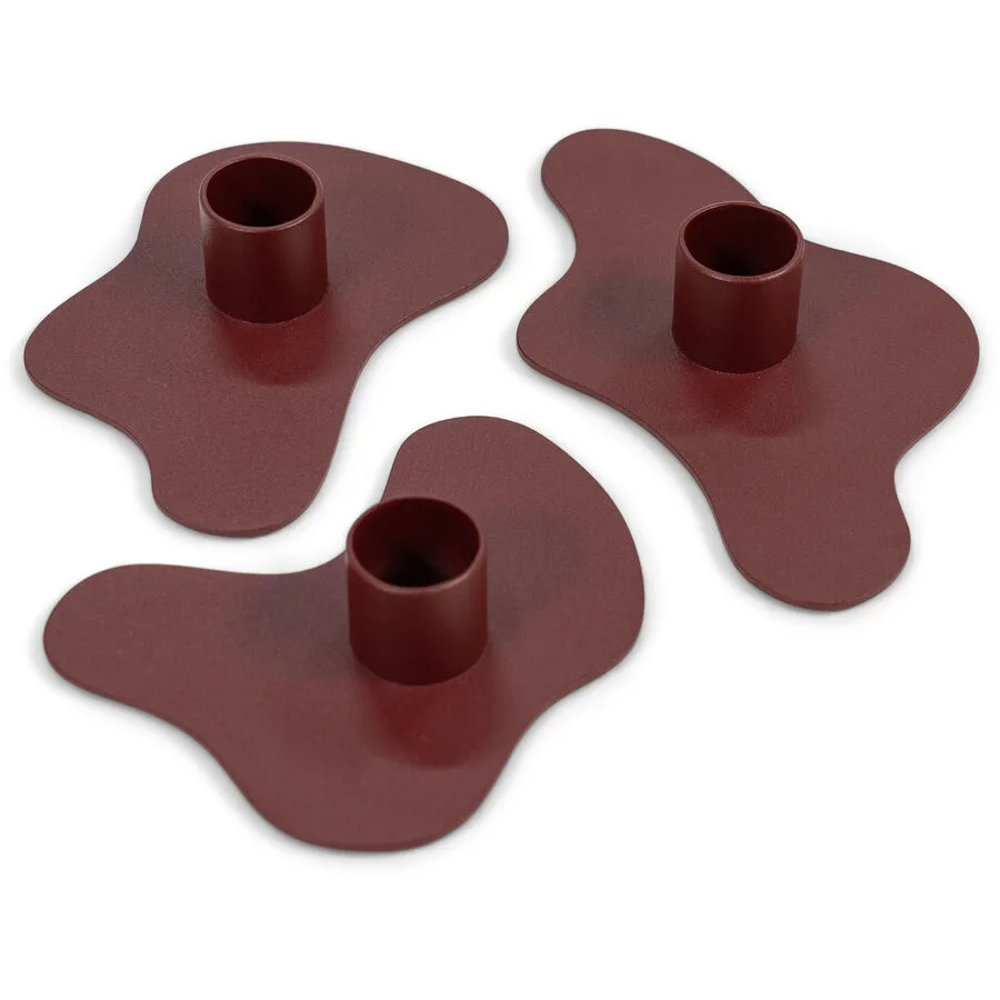 Spinder Design Kerzenhalter 3er-Set Hesta Rot Stahl 2.8 cm