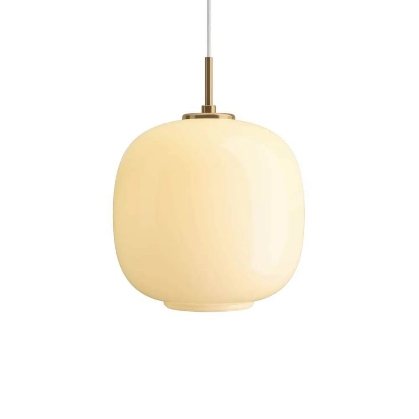 Louis Poulsen VL45 Radiohus Pendelleuchte Ø25cm Brass-pale yellow glass