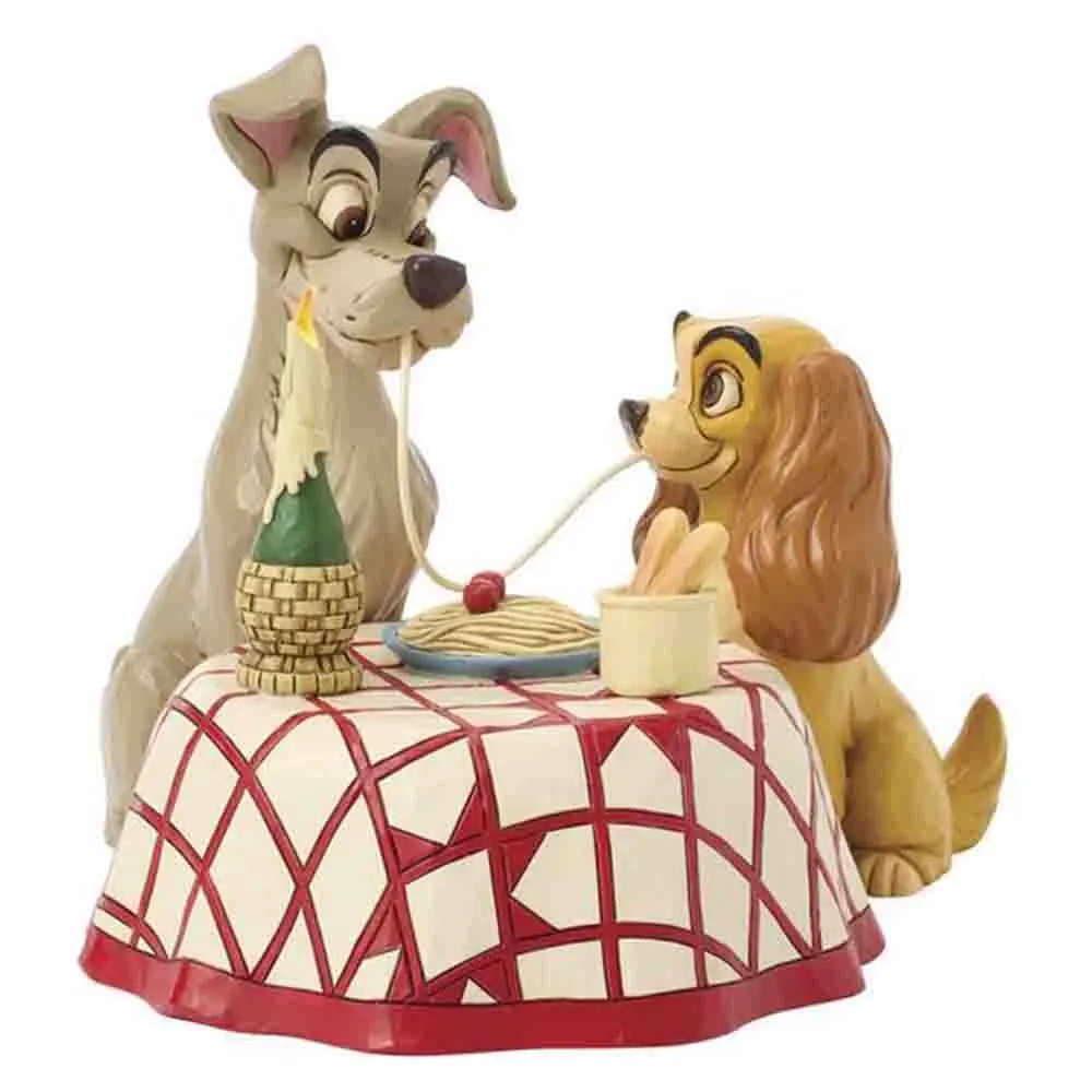 Disney Figur Lady & Lufsen äter spagetti