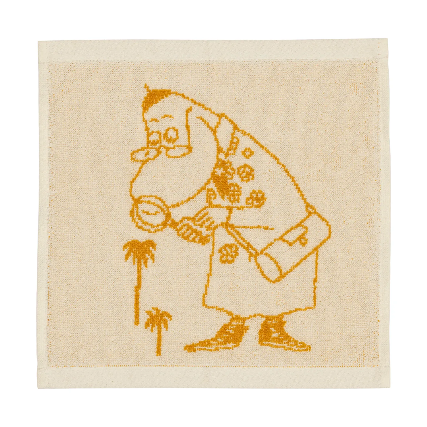 Moomin Arabia Mumin Handtuch 25x25 cm Hemulen, Ocker