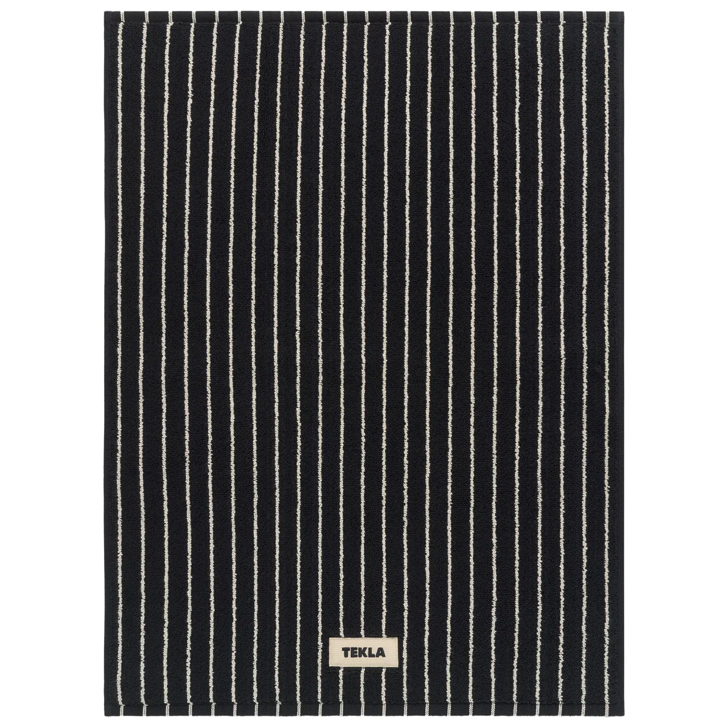 Tekla - Terry Black Stripes badrumsmatta 50 x 70 cm - Bomullsmattor