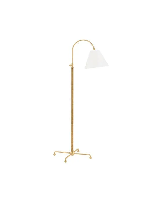 Curves no.1 gulvlampe antik messing