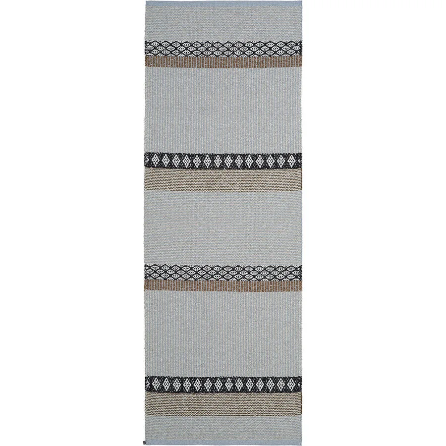 HORREDSMATTAN Teppich Forest grau Streifen Mischgewebe 70 x 400 cm