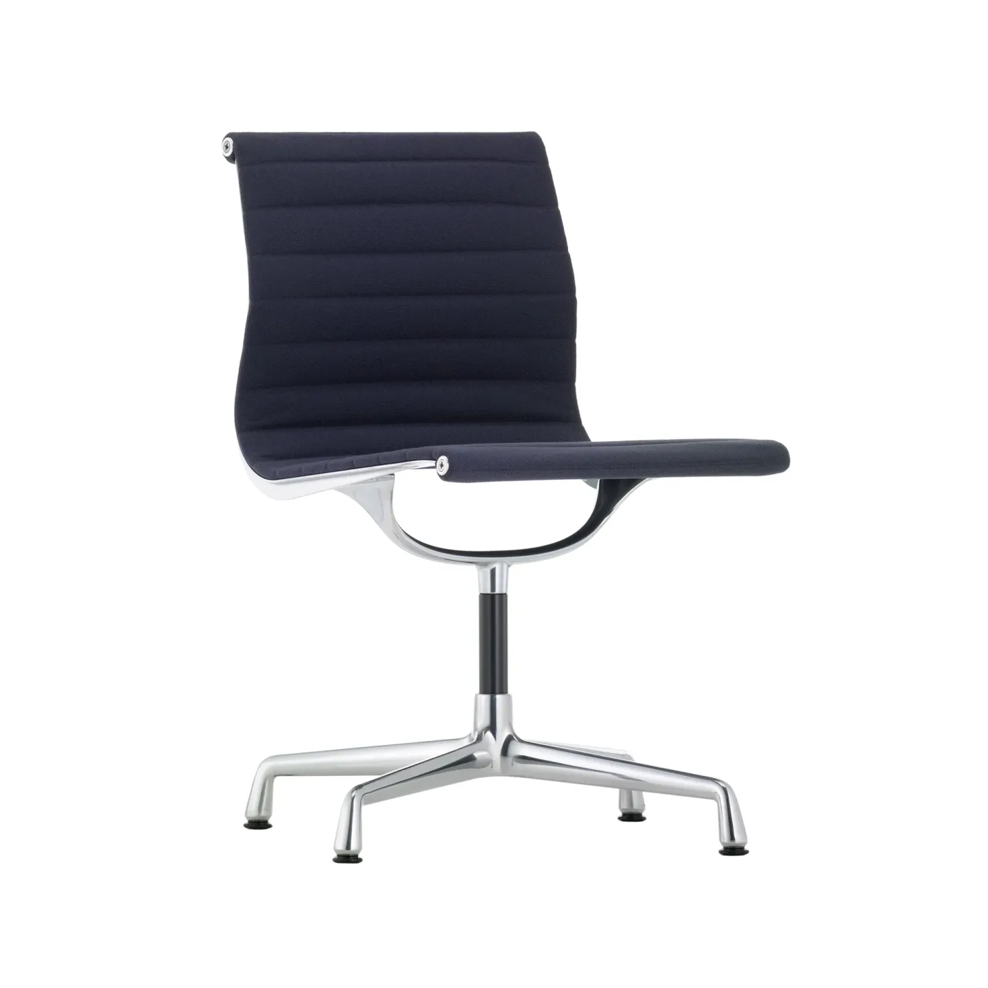 Vitra EA 101 stol polerad aluminium Hopsak 75 dark blue-Moor brown