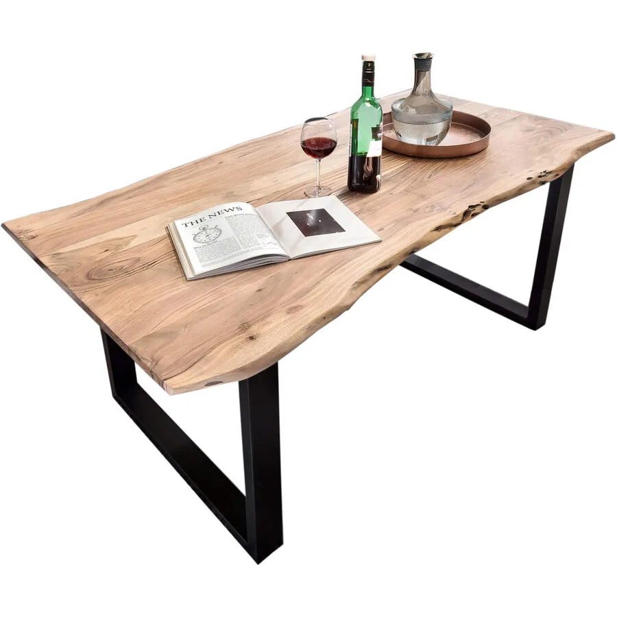 Esstisch Uwe natur Akazie Massivholz B 220 T 100 cm