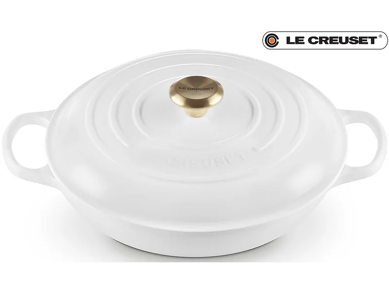 LE CREUSET Schmortopf SIGNATURE gusseisen weiss