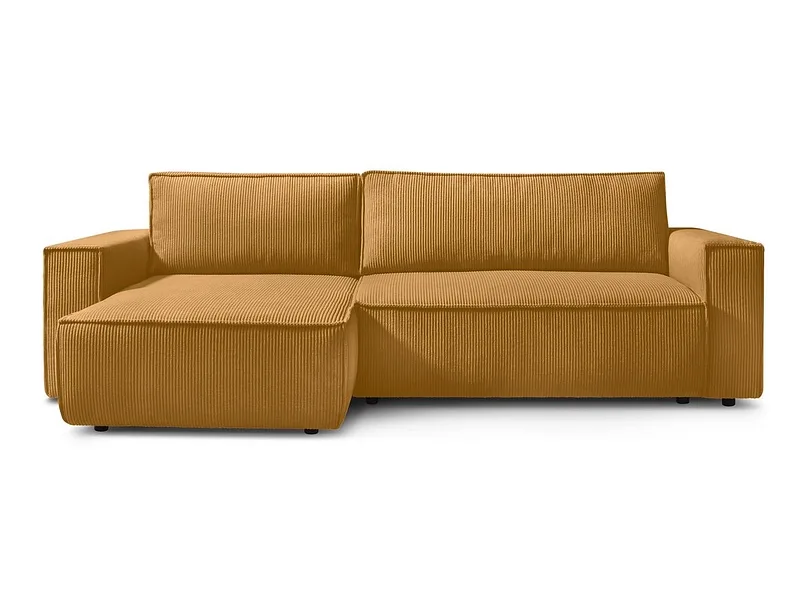 Ecksofa BOBOCHIC NIHAD Cord-Stoff gelb