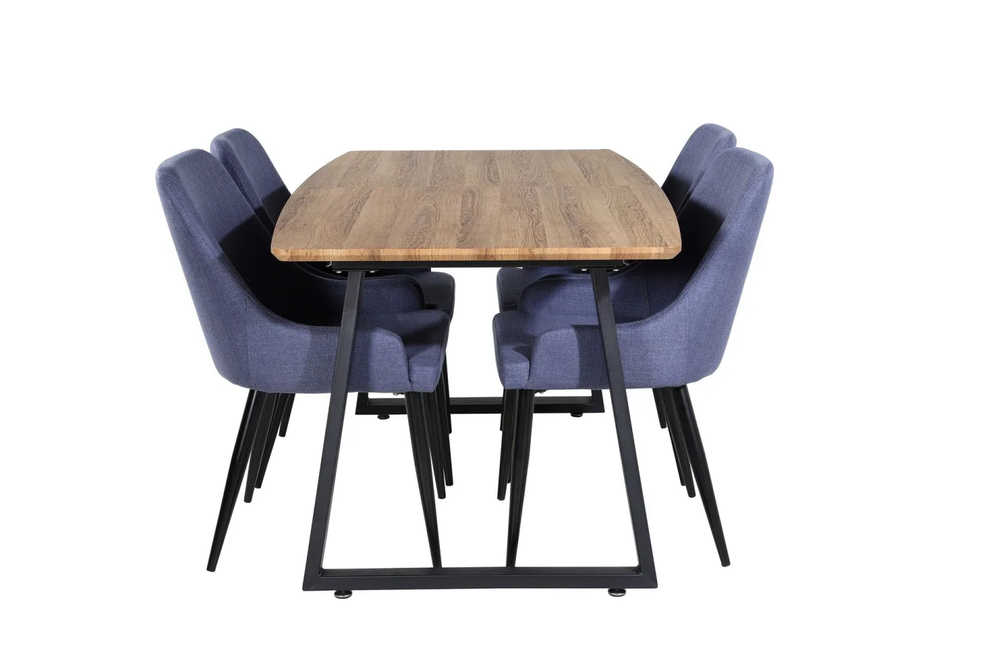 Inca Matgrupp 160 cm Rektangulär med 4 Plaza stolar - Svart