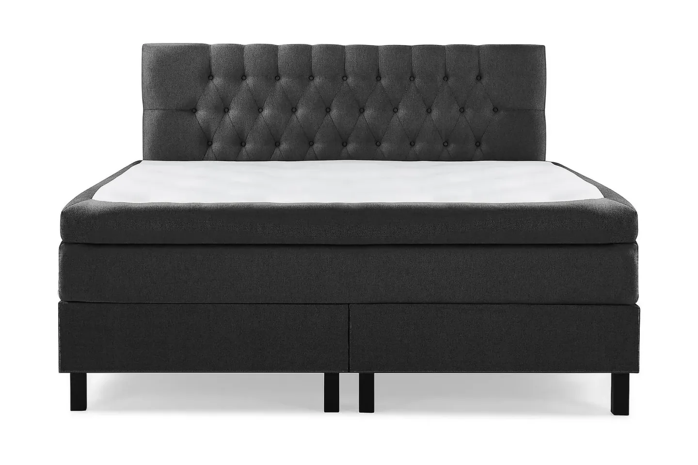Lucky Kontinentalsäng 160x200Latexmadrass - Svart/Grå