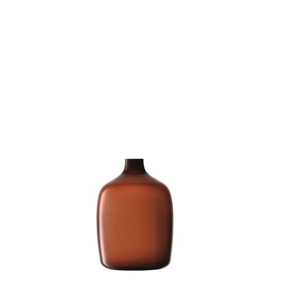 LSA International Vase Vessel dunkelbraun Glas D 19.8 cm H 27.1 cm