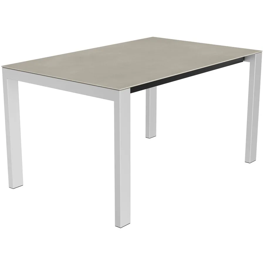 Gartentisch Panama Edelstahl gebürstet / Grigio Keramik/Edelstahl B 140 T 90 cm - Möbel Konfigurator: Traummöbel individuell zusammenstellen