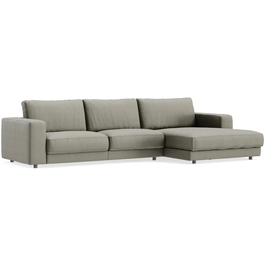 Ecksofa Ava Rechts Bezug: 100% Polyester stone B 330 T 170 cm - Möbel Konfigurator: Traummöbel individuell zusammenstellen