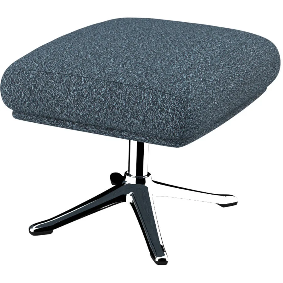 Hocker Halani stahlblau Stoff B 41 T 54 H 41 cm