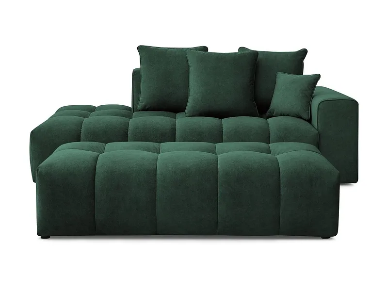 3er Sofa mit Hocker BOBOCHIC MONT-BLANC Samt grün