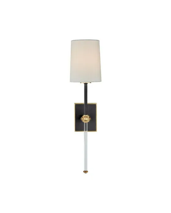 Lucia Tail Sconce Matte Black Medium