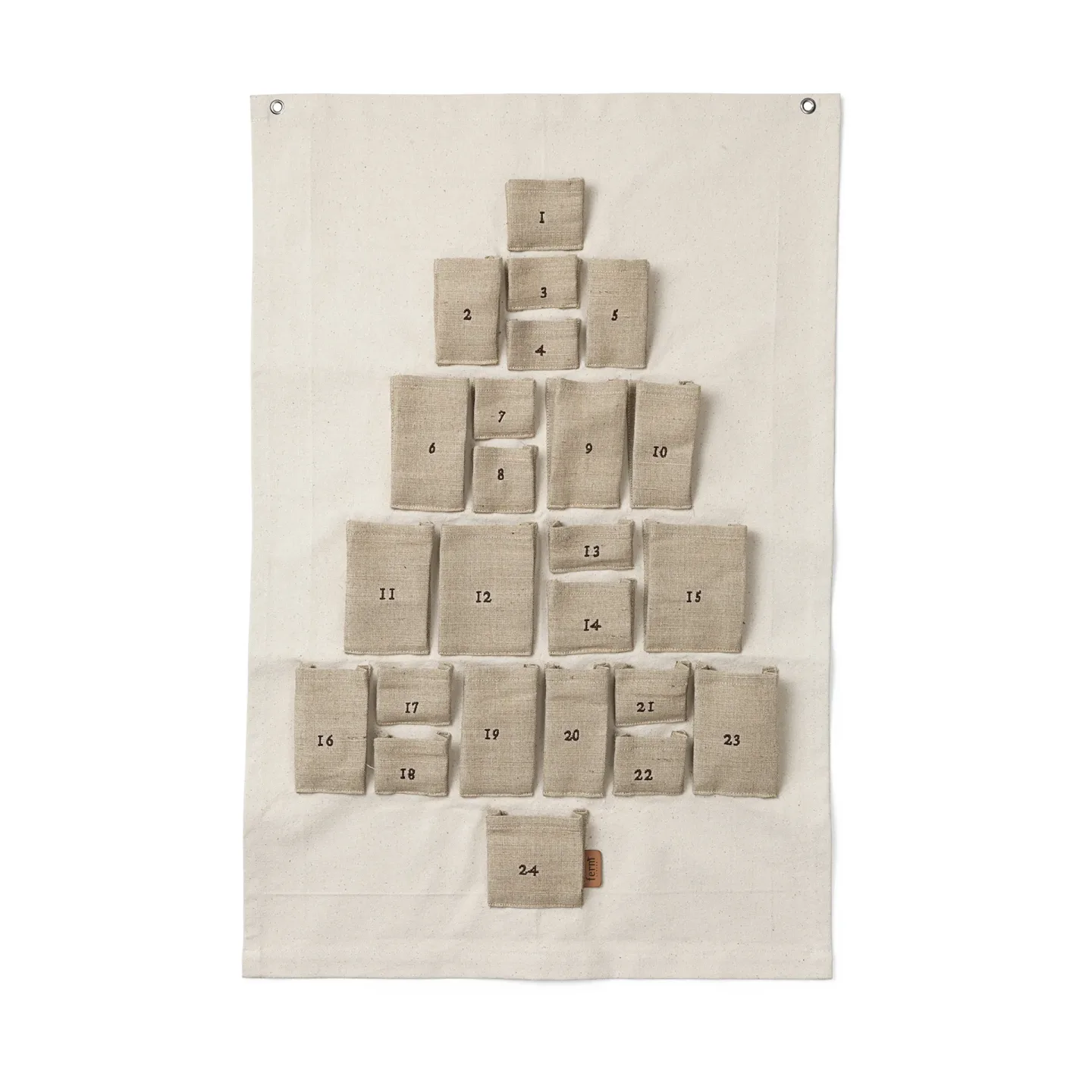 Ferm Living Pine julkalender Mini, 50x69 cm
