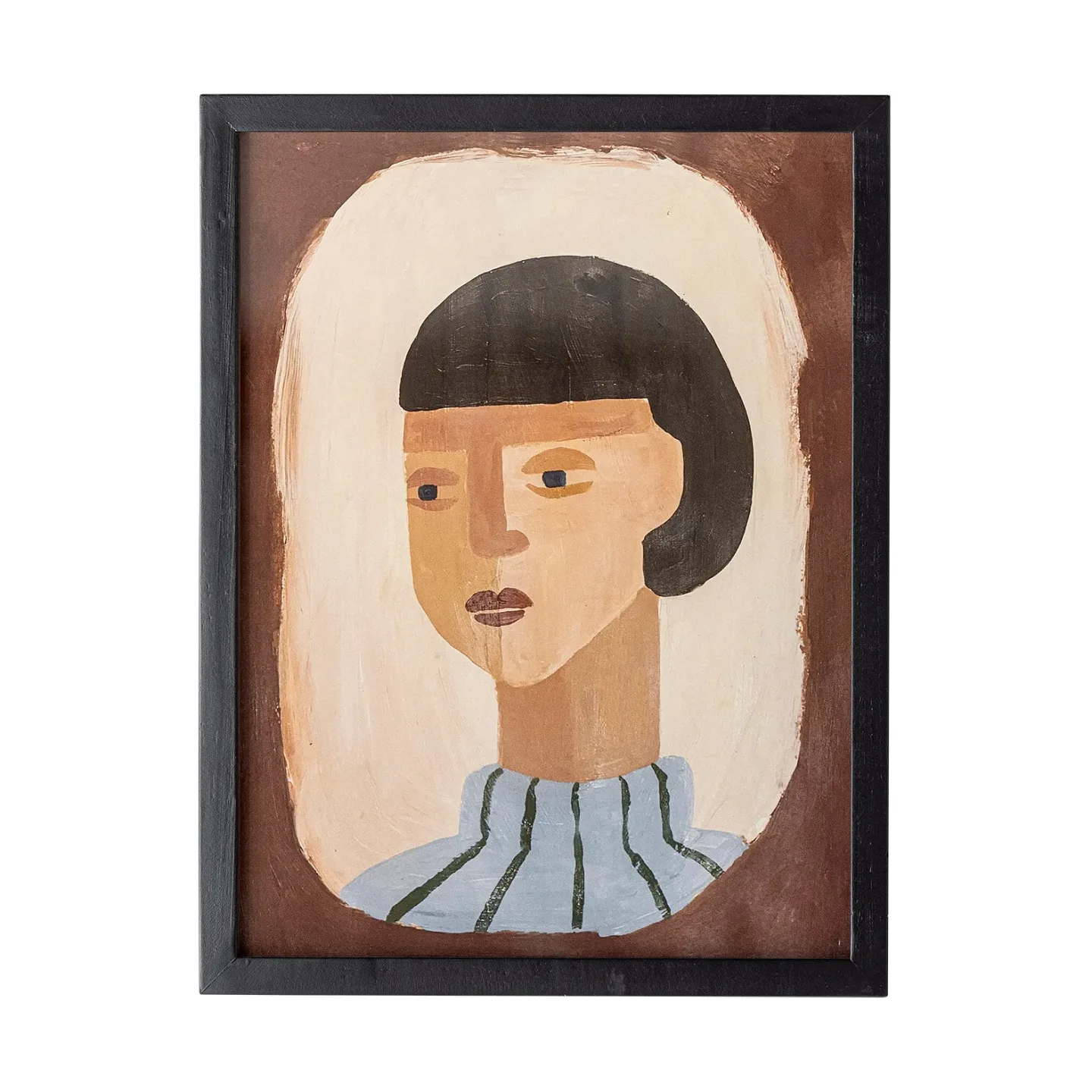 Bloomingville Amanda illustration med ram 32x42 cm Brun