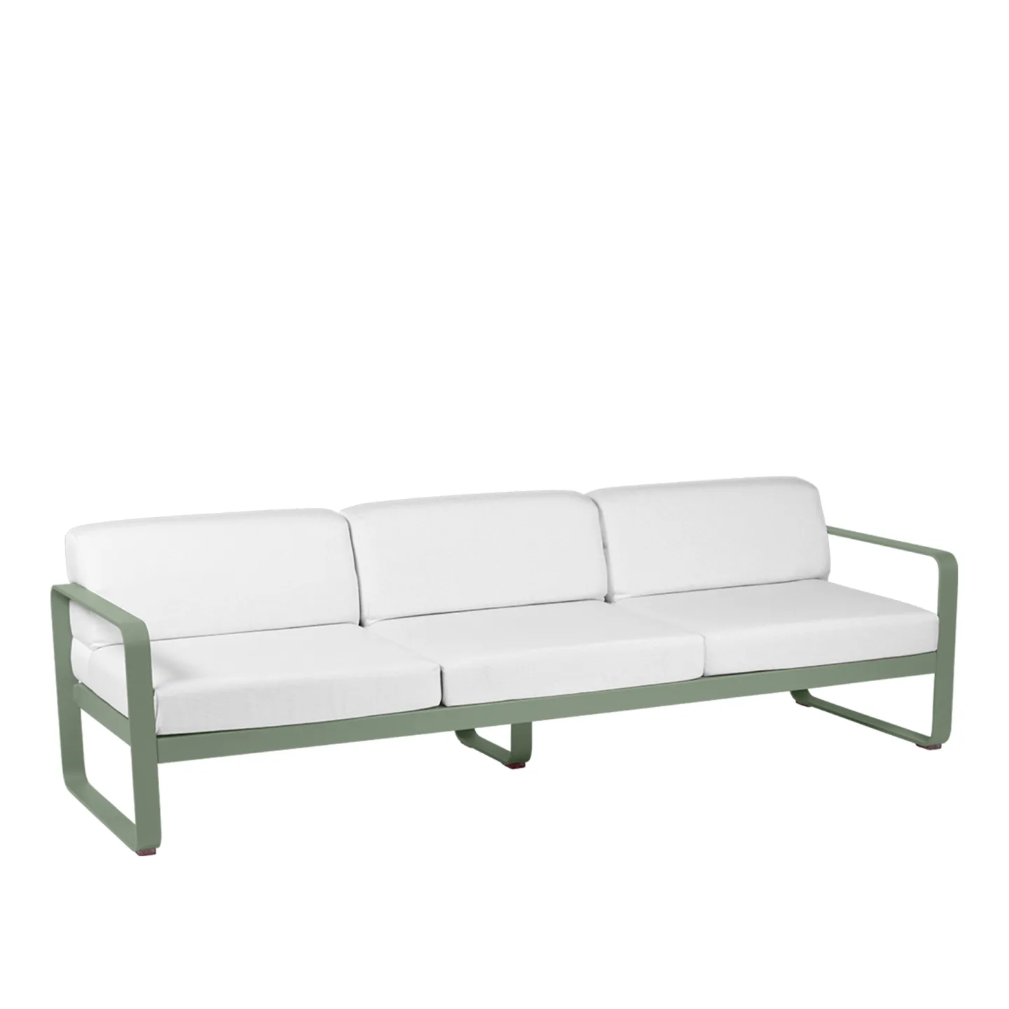 Fermob - Bellevie 3 Seater Sofa Off-White Cushions, Cactus - Soffor utomhus - Pagnon & Pelhaître