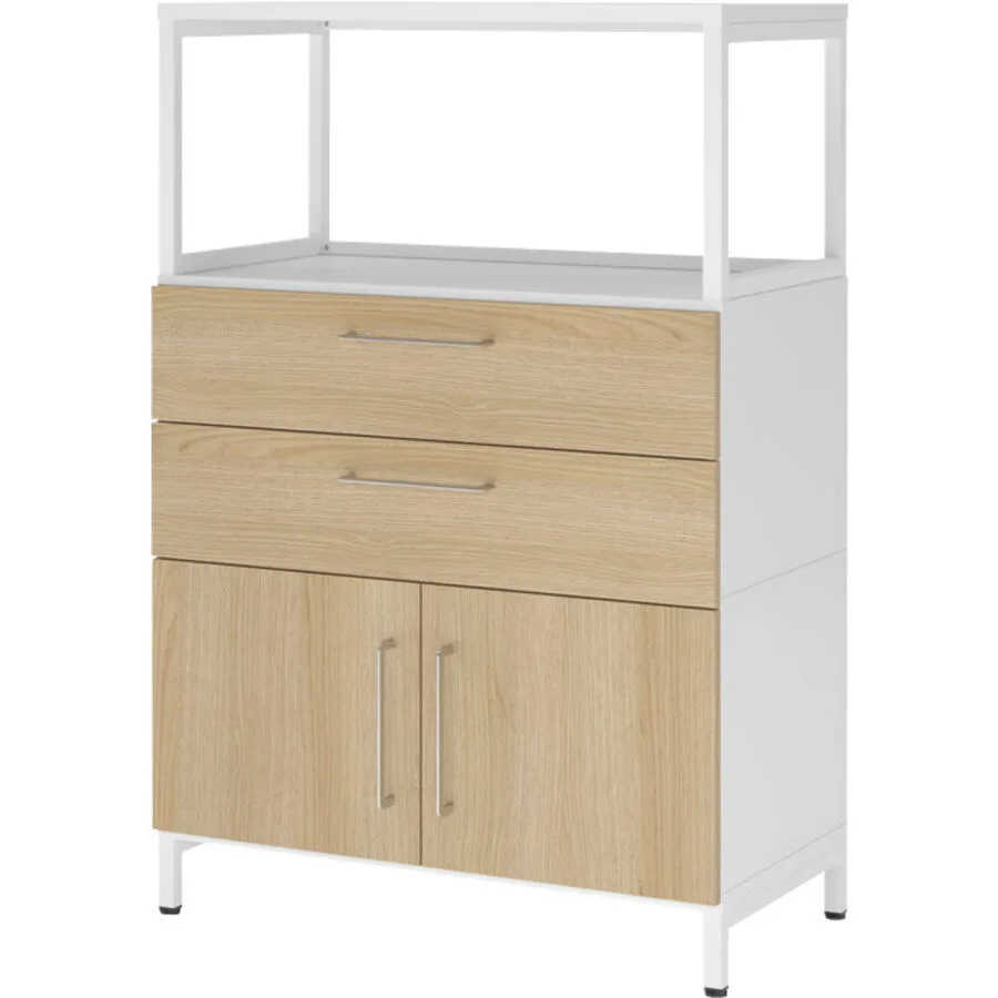 Aktenschrank Flexwall weiss, natur Holzwerkstoff B 41.7 H 118 cm