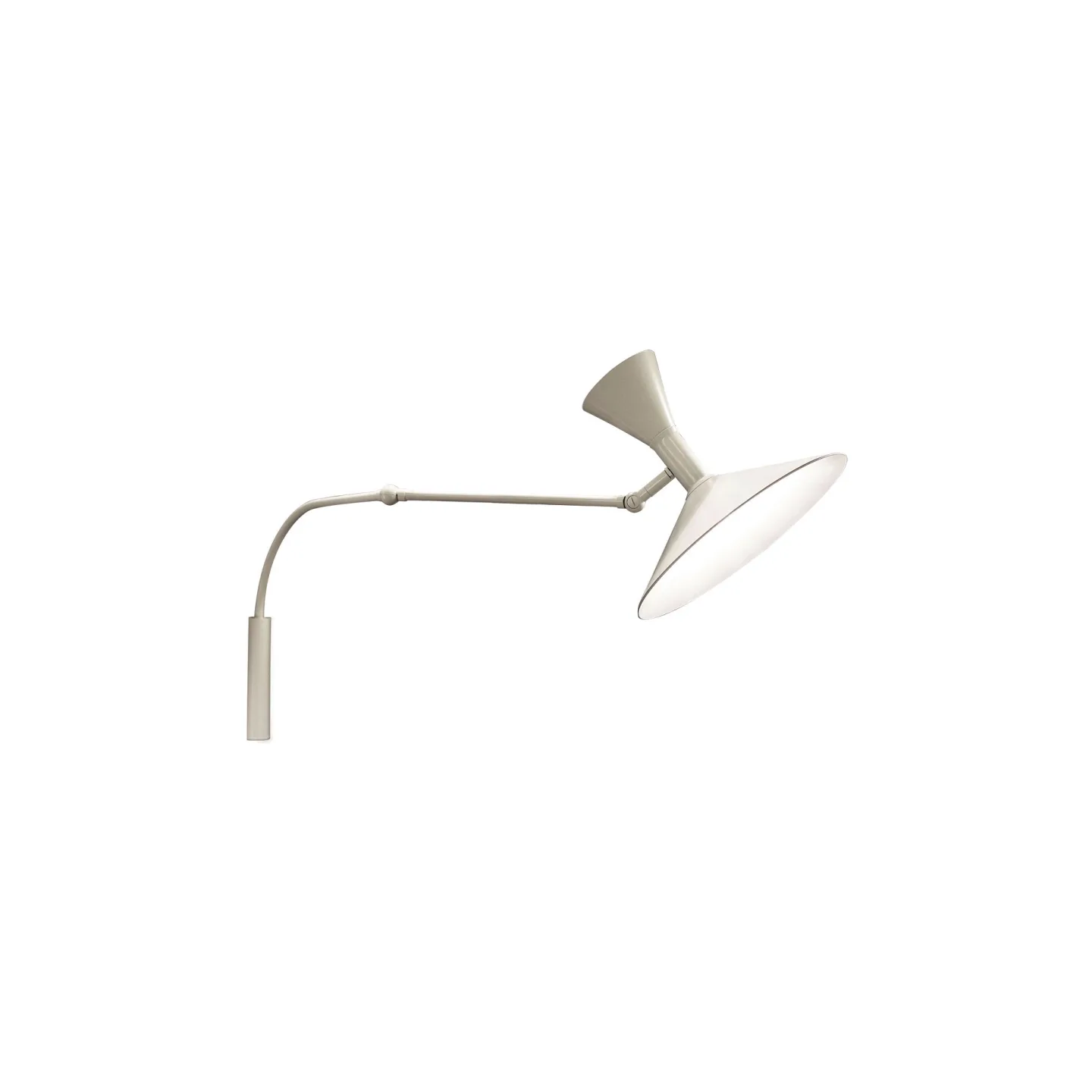 Nemo Lighting - Lampe De Marseille Mini Wall, White wash* - Vägglampor - Le Corbusier - Vit - Metall