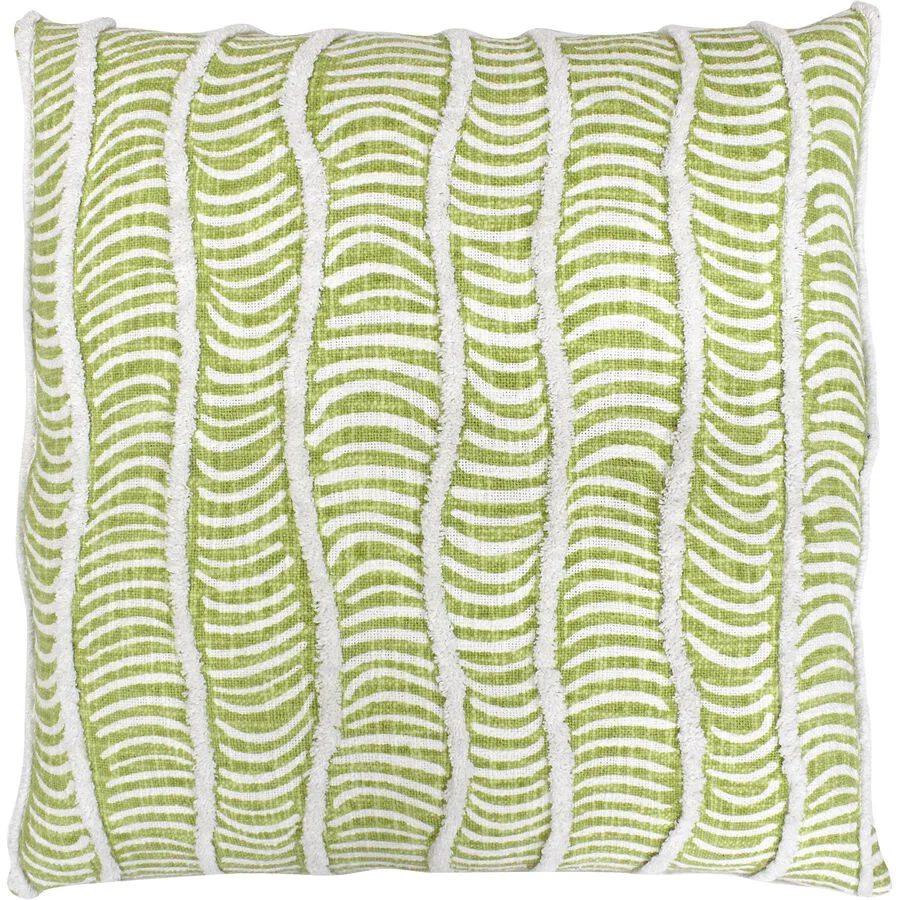 Zierkissen Nalu grün/weiss Baumwolle, Polyester B 60 T 60 cm