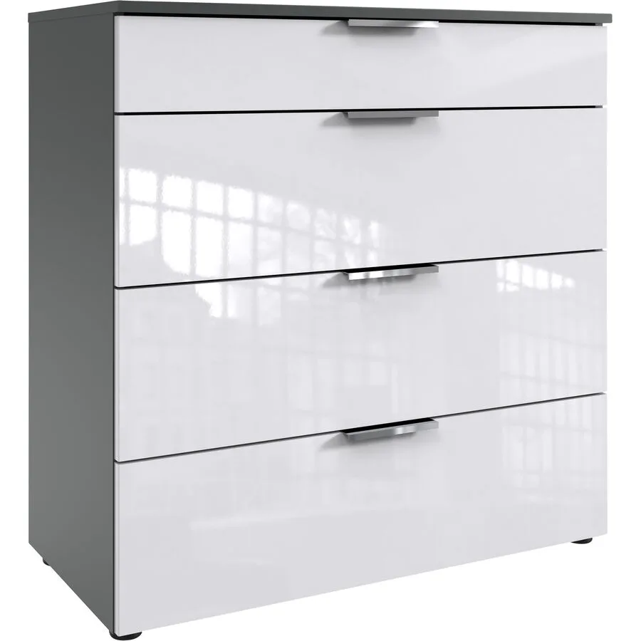 Kommode Sanko Weiss/graphit Holzwerkstoff B 81 H 84 cm