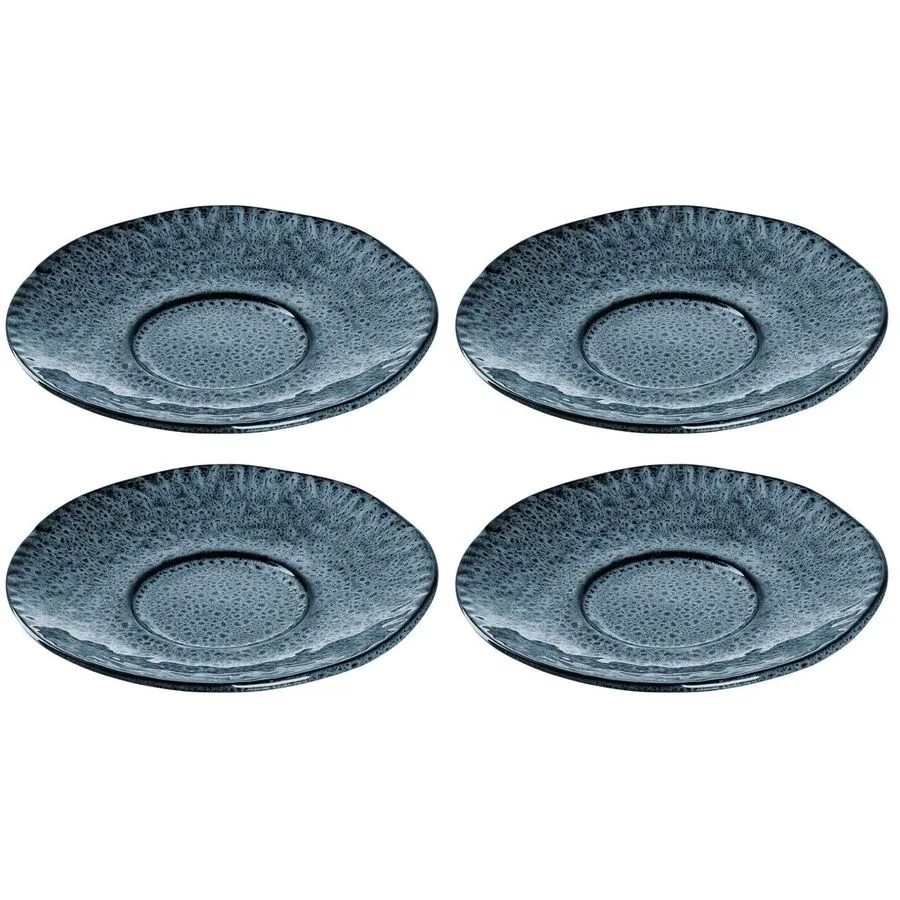 Untertassen-Set Leonardo Blau Keramik 15 cm