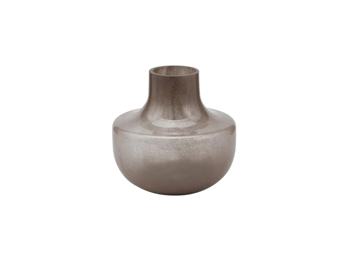Edg Vase Glas Graubraun H: 17 cm Braun | Schubiger Möbel
