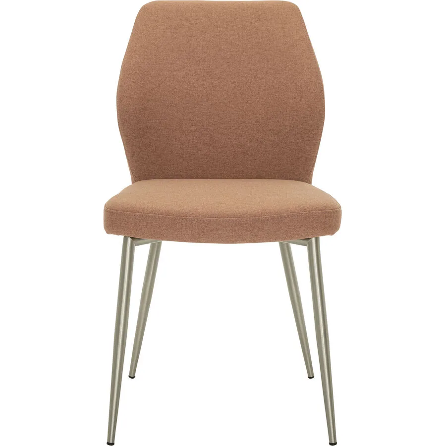 Stuhl Elonie pink Stoff/Edelstahl