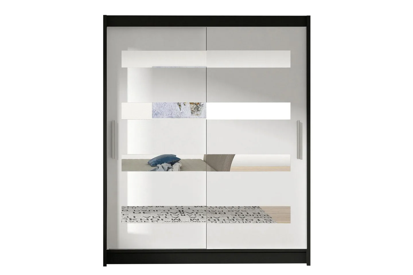 Presto Garderob 58x150 cm - Svart/Vit