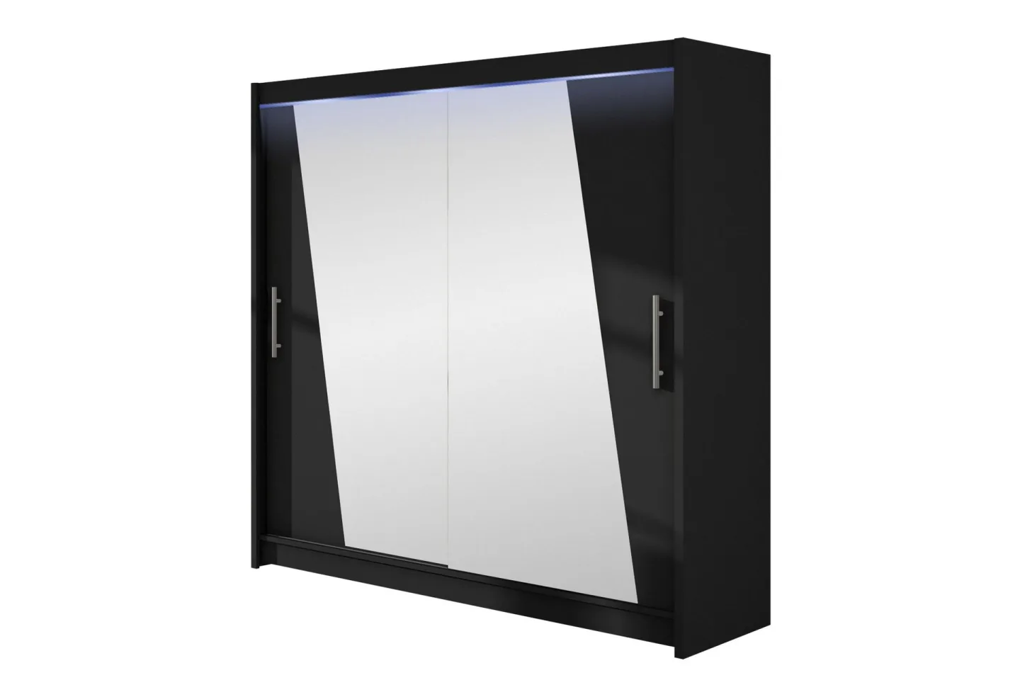 Rilievo Garderob m. Spegel 180x215 cm - Svart