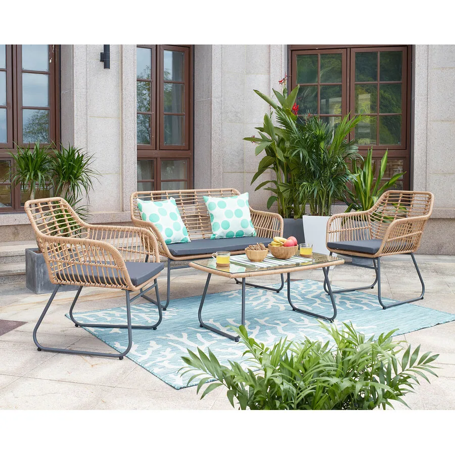 Balkon-Set Ivo natur Kunstrattan