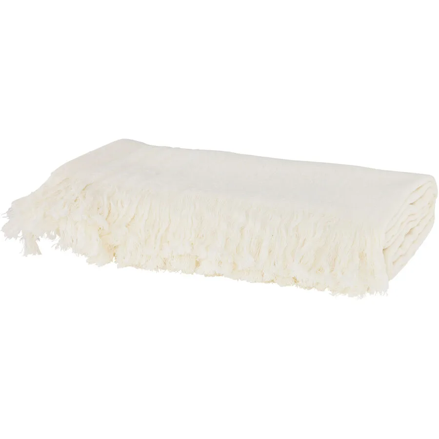 Wohndecke Leni Offwhite 100% Baumwolle 150 x 200 cm
