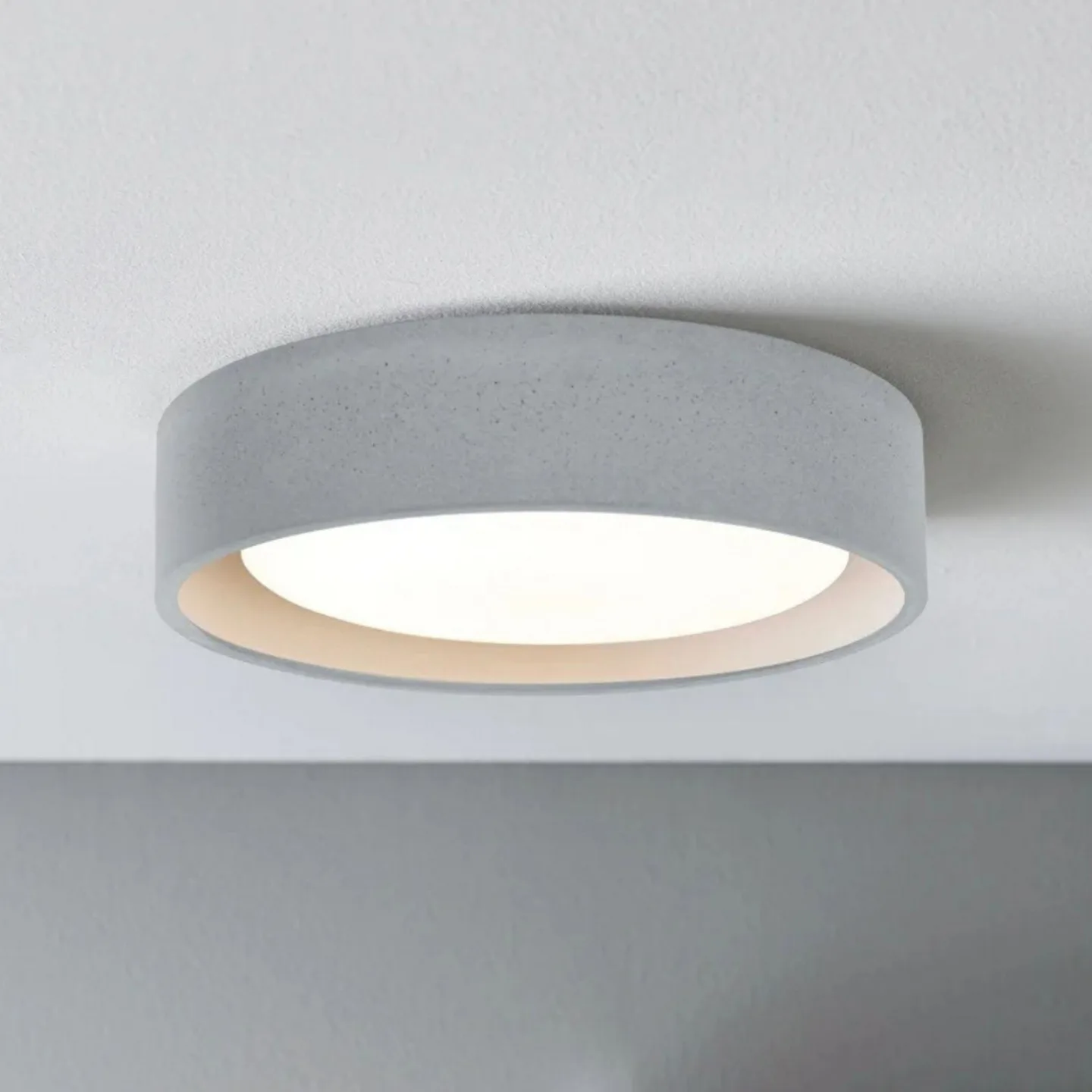 Uno Deckenleuchte, grau, Beton, Ø 27 cm, GX53 - Beacon Beacon Lighting - Wohnzimmer - Rund