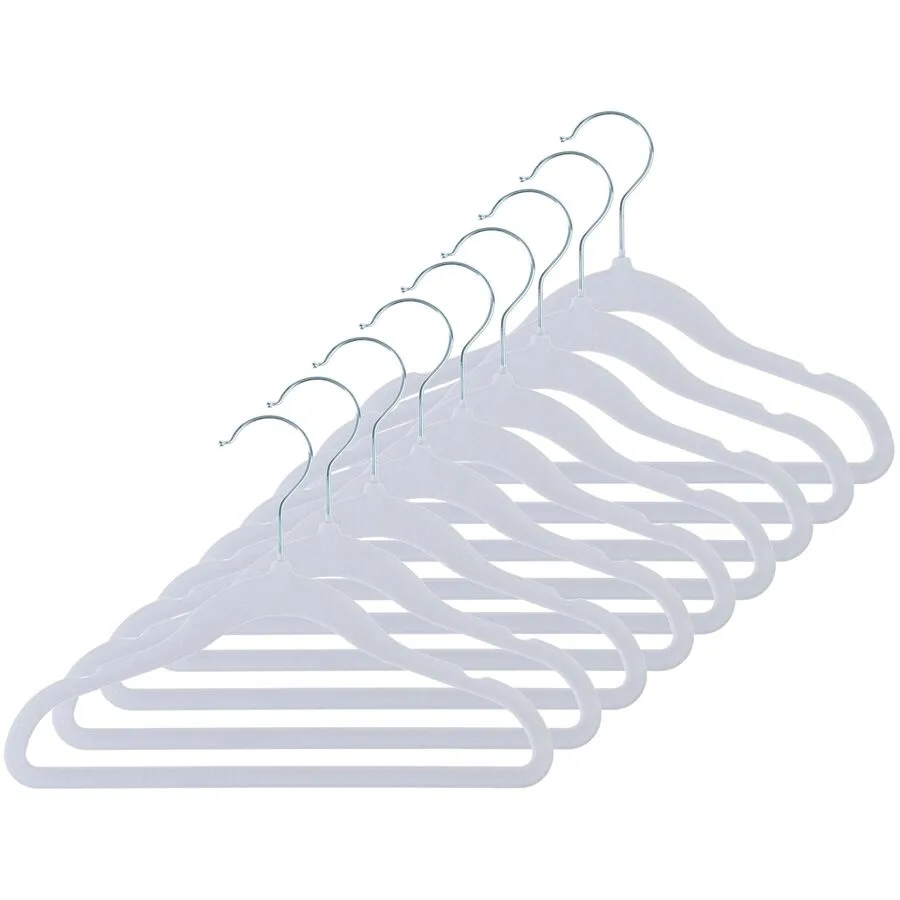 Kleiderbügel-Set COCON Hellgrau Edelstahl/Stoff B 2 cm Set