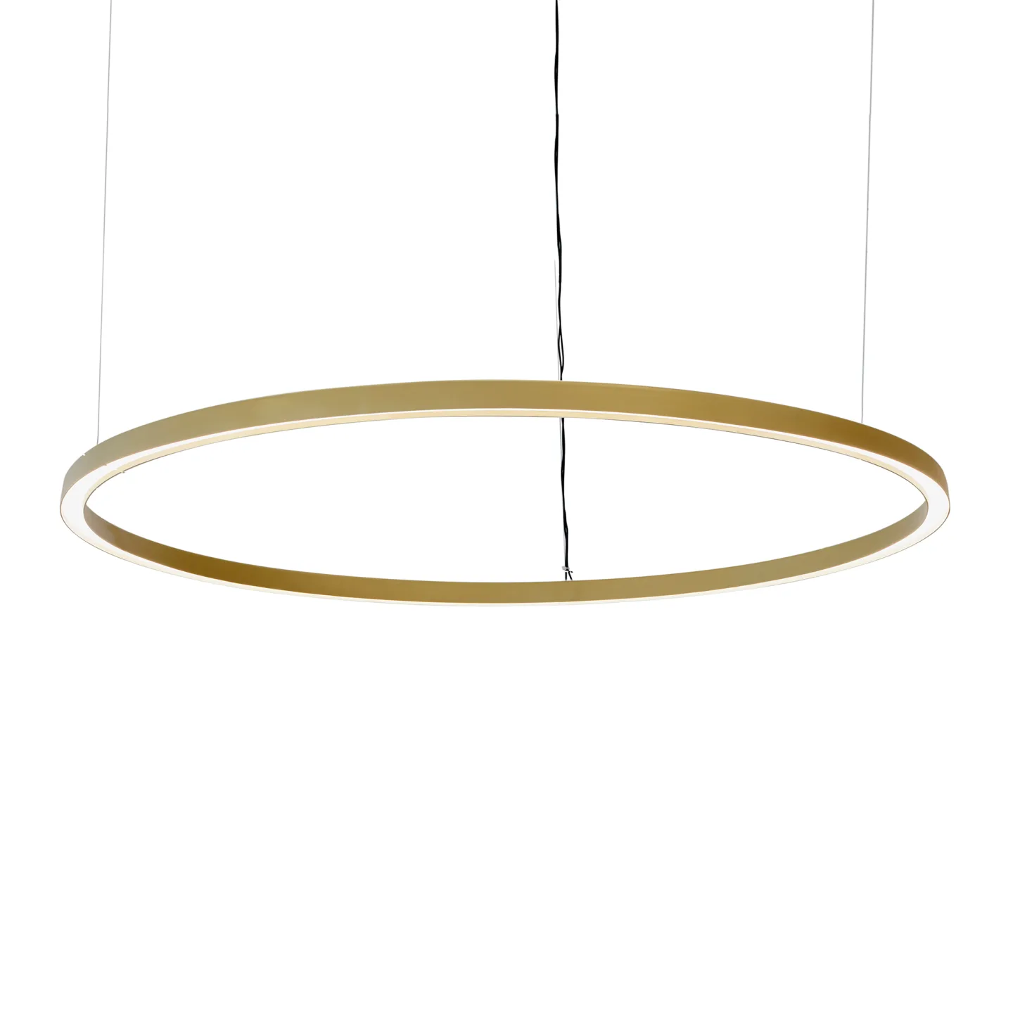 Luceplan - Compendium Circle Suspension Brass 200 cm - Pendellampor - Daniel Rybakken - Guld