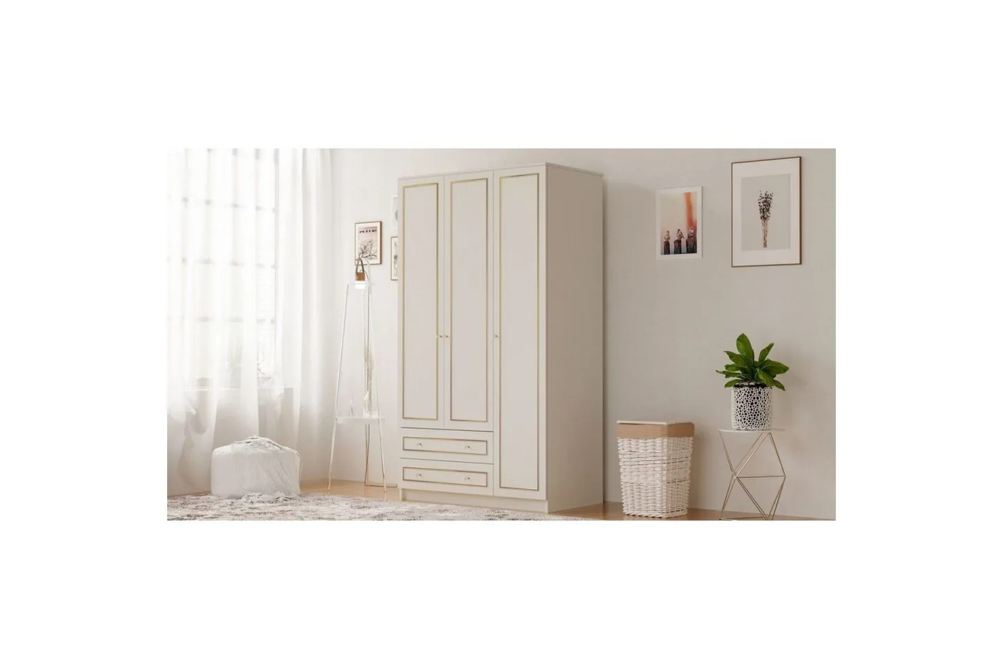 Carvo Garderob 105x210 cm - Matt Vit