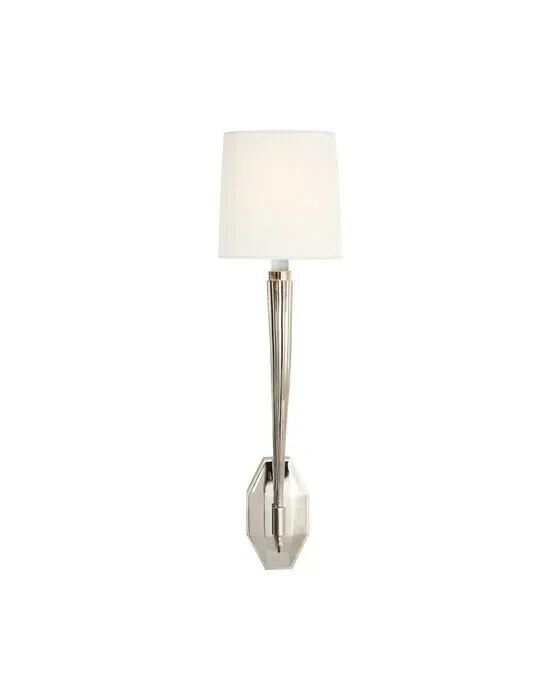 Ruhlmann Single Sconce Polished Nickel/Linen